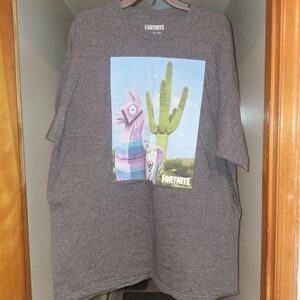 Fortnite Gray Llama Graphic Short Sleeve Tee